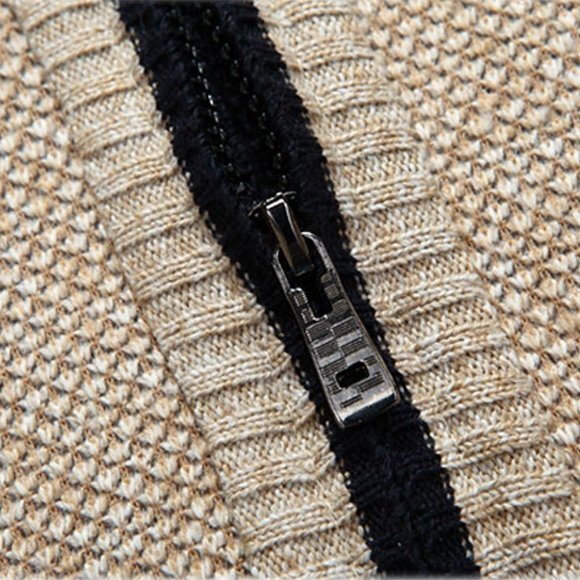 Men's Shawl Collar Cardigans Slim Fit Button Cable Knit Black Sweater Pockets - Picture 10 of 11